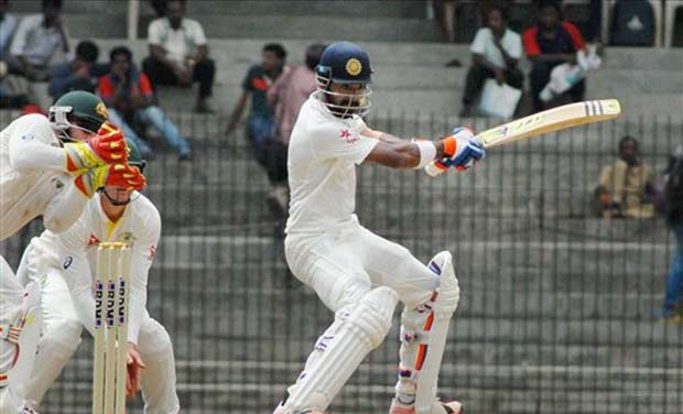 India 'A' team player KL Rahul playing a shot during the first four-day match against Australia 'A' at MAC Stadium in Chennai (Photo: PTI) India 'A' team player KL Rahul playing a shot during the first four-day match against Australia 'A' at MAC Stadium in Chennai (Photo: PTI)